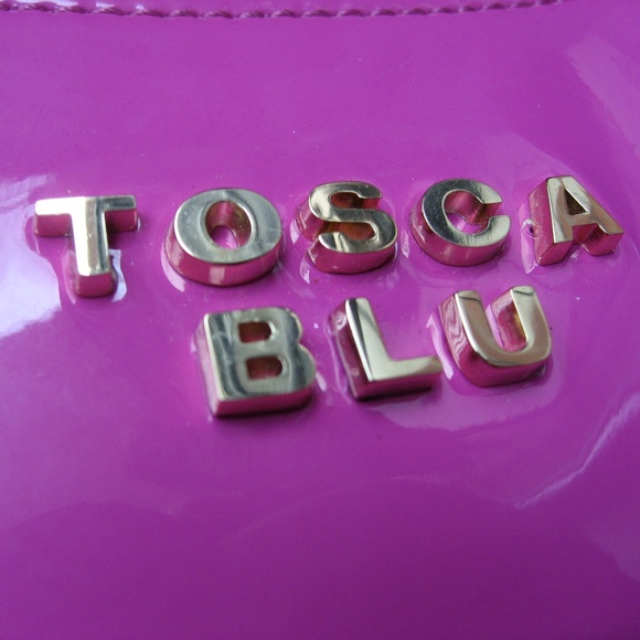 TOSCA BLU Italian Designer Fuchsia Leather Satchel - Picture 6 of 11